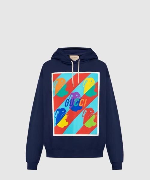 [GUCCI-구찌]티셔츠 버니 프린트 코튼 저지 스웨트셔츠 728986