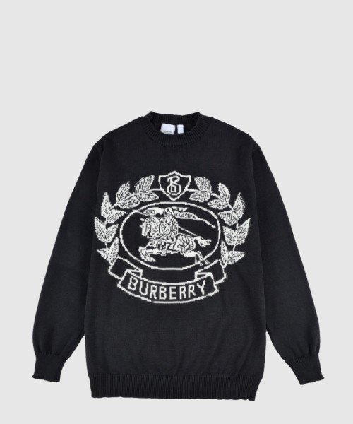 [BURBERRY-버버리]로고 인타르시아 울 블렌드 스웨터 80083701