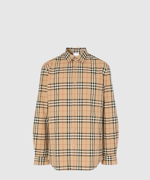[BURBERRY-버버리]로고 아플리케 빈티지 체크 코튼 셔츠 80385211