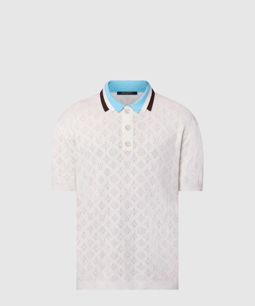 [LOUIS VUITTON-루이비통]모노그램 포인텔 쇼트 슬리브드 코튼 폴로 1AFPYA