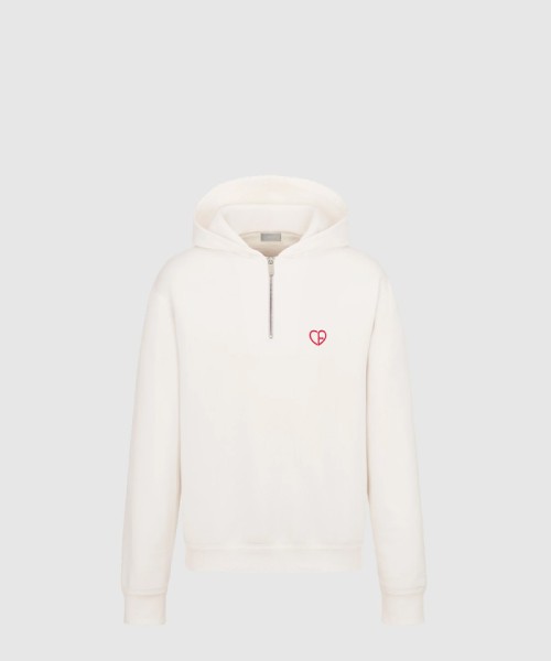 [DIOR-디올]하트 하프집업 후드 스웨트셔츠 493J6