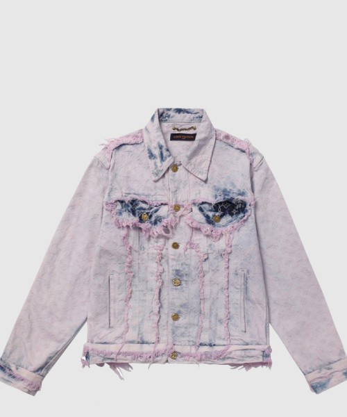 [LOUIS VUITTON-루이비통]프린지드 모노그램 보이후드 데님 재킷 1AB4TB