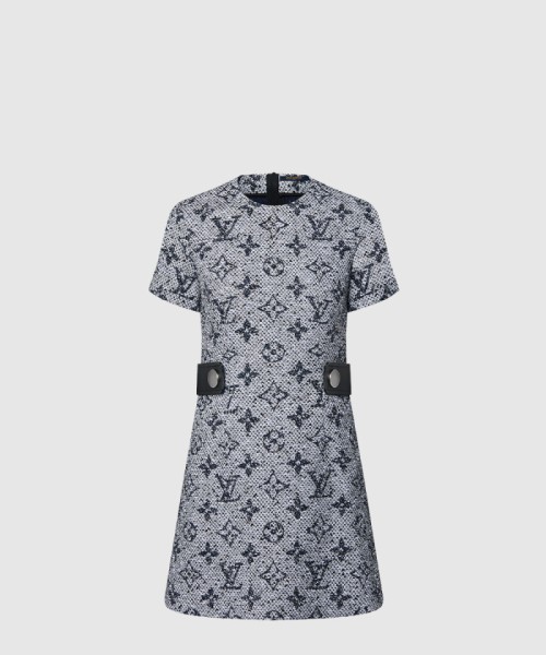 [LOUIS VUITTON-루이비통]모노그램 트위드 마르탱갈 드레스 1AFSX0