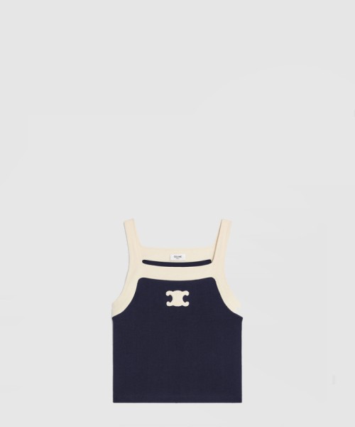 [CELINE-셀린느]트리옹프 탱크 탑 코튼 저지 2X37NA