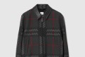 [BURBERRY-버버리]픽셀 체크 울 블렌드 해링턴 자켓 80633551