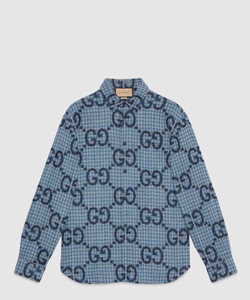 [GUCCI-구찌]점보 GG 체크 울 셔츠 770438