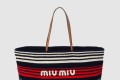 [MIUMIU-미우미우]라피아 앤 코튼 토트백 5BG228