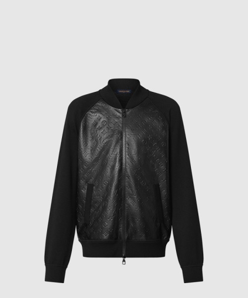 [LOUIS VUITTON-루이비통]레더 앤드 니티드 울 블루종 1ABJ1Y