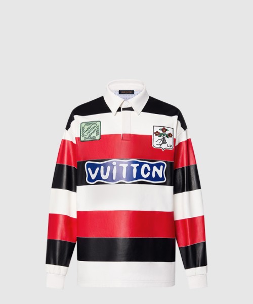 [LOUIS VUITTON-루이비통]롱 슬리브드 레더 인따르시아 럭비 폴로 1AFIS2