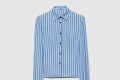 [PRADA-프라다]스트라이프 피케 셔츠 P468H