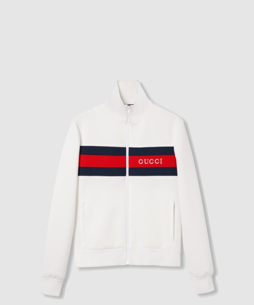 [GUCCI-구찌]웨빙이 있는 네오프렌 지퍼 재킷 787872