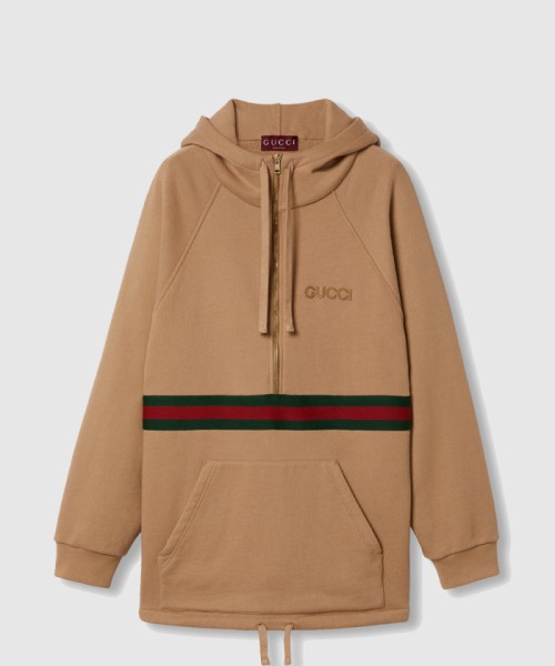 [GUCCI-구찌]코튼 저지 후드 스웨트셔츠 드레스 ‎798683