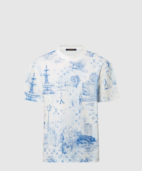 [LOUIS VUITTON-루이비통]프린티드 코튼 피케 티셔츠 1AGJYZ