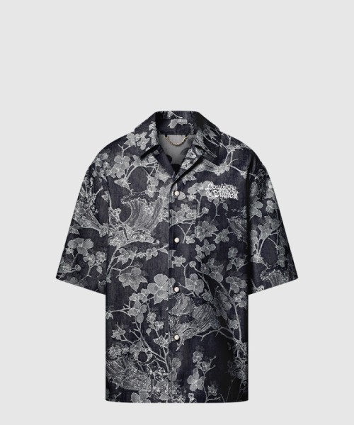 [LOUIS VUITTON-루이비통]쇼트 슬리브드 데님 셔츠 1AFQZB