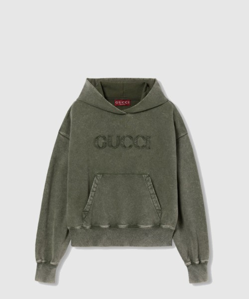 [GUCCI-구찌]자수 코튼 저지 후드 스웨트셔츠 787274