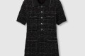 [GUCCI-구찌]울 및 라메 체크 자카드 드레스 811549