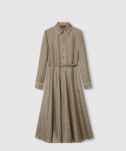 [GUCCI-구찌]GG 트윌 실크 드레스 ‎813259