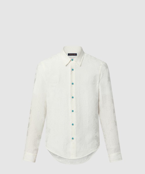 [LOUIS VUITTON-루이비통]긴팔 자카드 실크 셔츠 1AFWRY