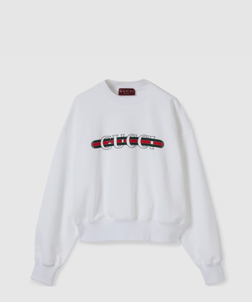 [GUCCI-구찌]프린트 코튼 저지 스웨트셔츠 789582