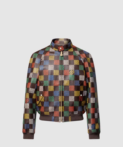 [LOUIS VUITTON-루이비통]다미에 레더 블루종 1AHBZO