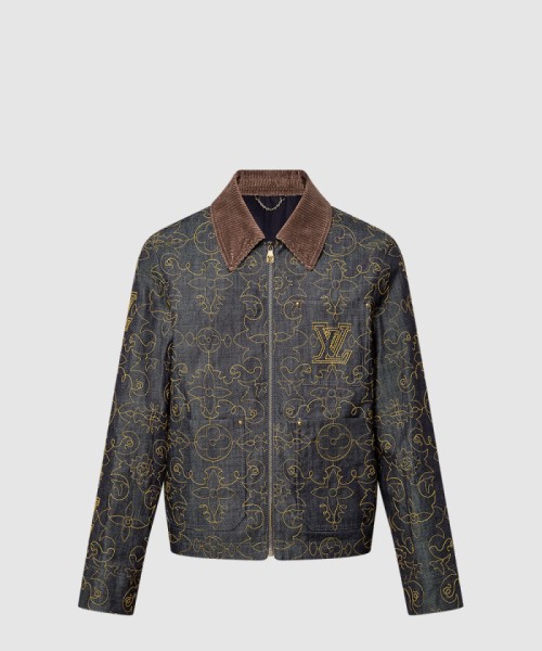 [LOUIS VUITTON-루이비통]엠브로이더드 데님 워크웨어 재킷 1AFWXM