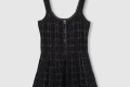 [GUCCI-구찌]울 및 라메 체크 자카드 드레스 ‎812132