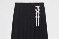[PRADA-프라다]플리츠 개버딘 미디스커트 P105W