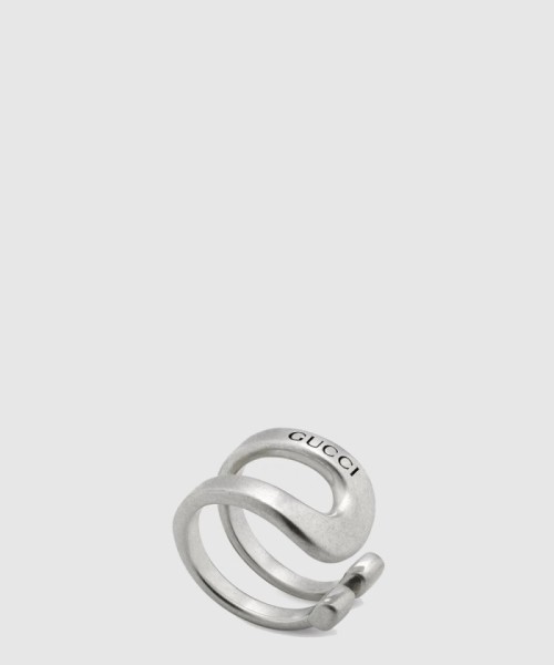 [GUCCI-구찌]로고 각인 와이드 반지 773155