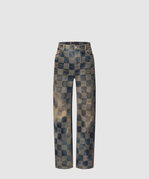 [LOUIS VUITTON-루이비통]다미에 워시드 데님 스케이트 팬츠 1AFX06