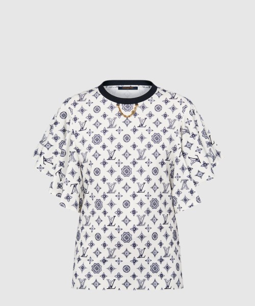[LOUIS VUITTON-루이비통]모노그램 플라운스 슬리브 티셔츠 1AGQB1
