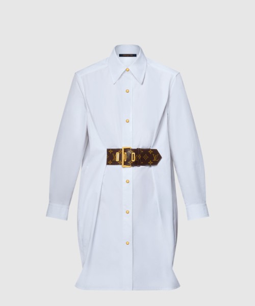 [LOUIS VUITTON-루이비통]벨티드 셔츠 드레스 1AGORO