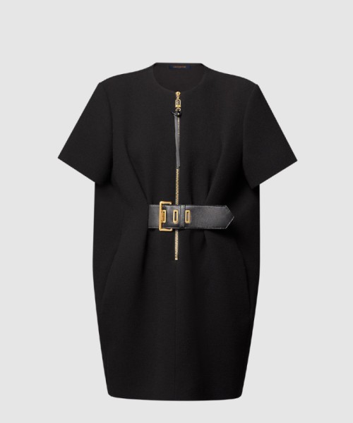 [LOUIS VUITTON-루이비통]레이스업 크레이프 티셔츠 드레스 1AGOOF