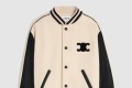 [CELINE-셀린느]트리오페 텍스처드 울 베이스볼 재킷 2W71C8