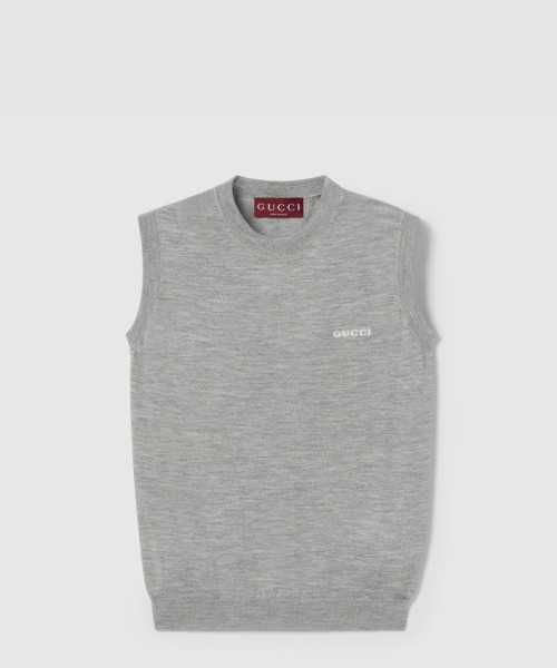 [GUCCI-구찌]캐시미어 실크 슬리브리스 탑 830829
