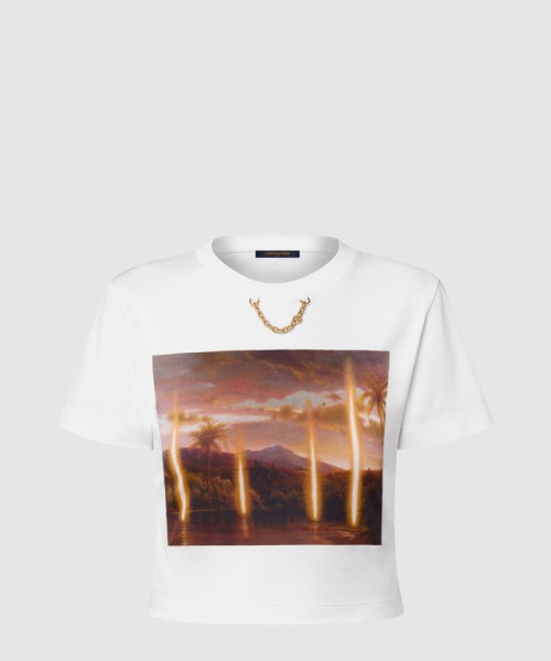 [LOUIS VUITTON-루이비통]Louis Vuitton x Laurent Grasso 프린트 티셔츠 1AHINL