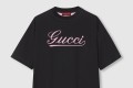 [GUCCI-구찌]시그니처 Gucci 로고 프린트 코튼 티셔츠 798769