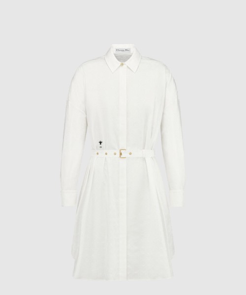 [DIOR-디올]벨트 매크로까나쥬 셔츠 드레스 511R4