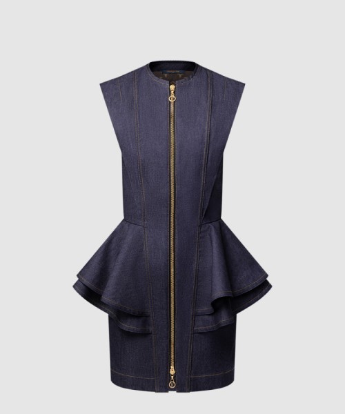 [LOUIS VUITTON-루이비통]데님 플라운스 드레스 1AHGXZ