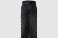 [LOUIS VUITTON-루이비통]플록드 다미에 데님 와이드 레그 팬츠 1AHBKQ