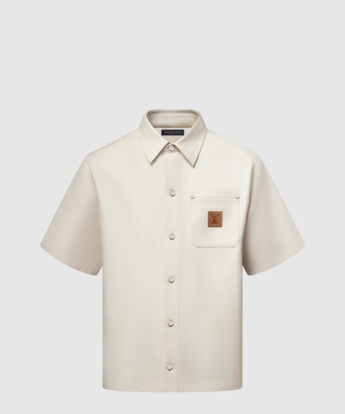 [LOUIS VUITTON-루이비통]실크 블렌드 쇼트 슬리브드 셔츠 1AHCHW