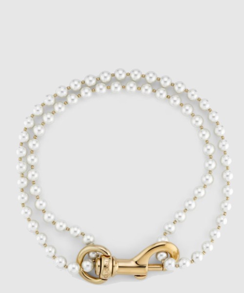 [GUCCI-구찌]후크 유리 진주 목걸이 817048