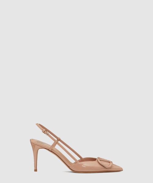 [VALENTINO-발렌티노]에나멜 가죽 슬링백 하이힐