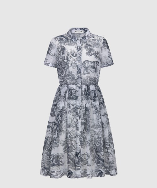 [DIOR-디올]미디 셔츠 드레스 221R8