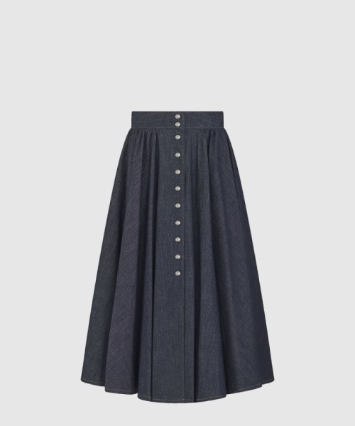 [DIOR-디올]스냅 미디 스커트 542J2