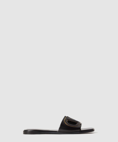 [VALENTINO-발렌티노]컷아웃 가죽 슬라이드