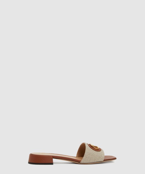 [VALENTINO-발렌티노]천연 여성 가죽 슬리퍼