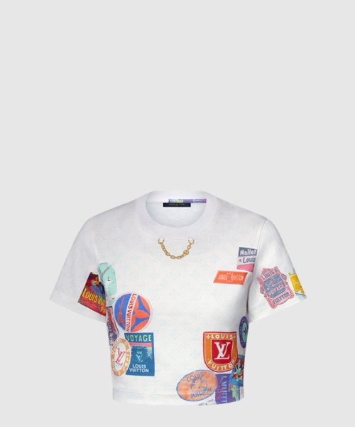 [LOUIS VUITTON-루이비통]마히나 패치 프린트 크롭 톱 1AHITK