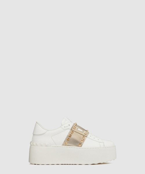 [VALENTINO-발렌티노]송아지 가죽 플랫 스니커즈