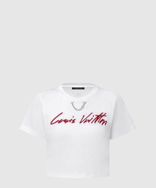 [LOUIS VUITTON-루이비통]커시브 시그니처 크롭 톱 1AHJHS
