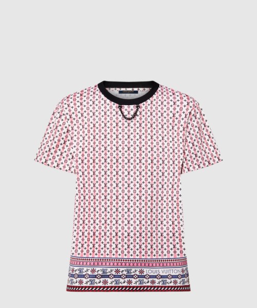 [LOUIS VUITTON-루이비통]스카프 프린트 티셔츠 1AHJII